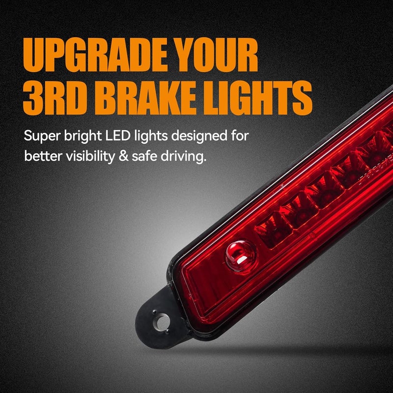 Cxdar Third 3rd Brake Light LED for 2005-2015 Nissan Armada, High Mount Rear Brake Lights Assembly for 2004-2010 Infiniti QX56, Waterproof Center Cab Lamp Stop Light, Red Lens - Image 2
